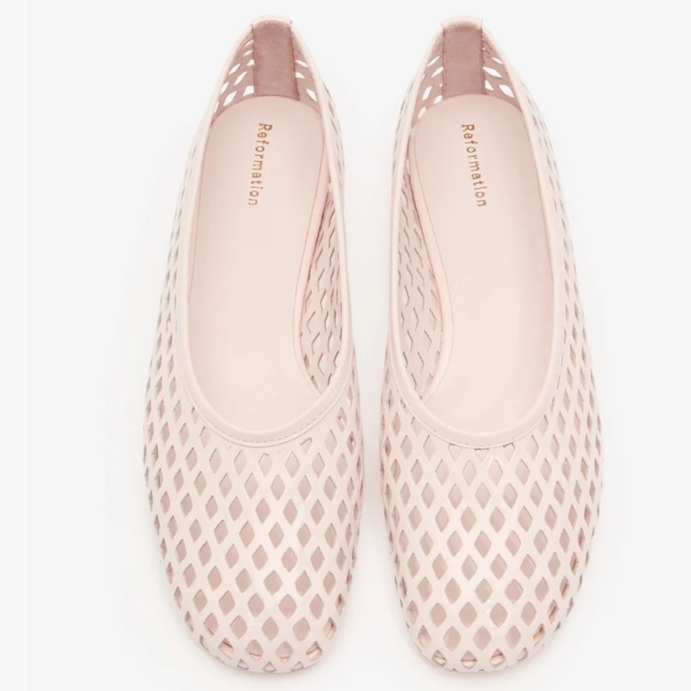 Reformation Mesh Ballet Flats in Light Pink - Picture 2 of 4